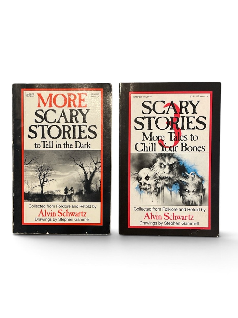 2 Scary Stories Books Paperback More Scary Stories & Scary Stories 3